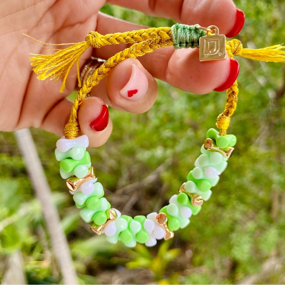 DANNIJO Angle Green Adjustable Beaded Bracelet NWT - Picture 14 of 16